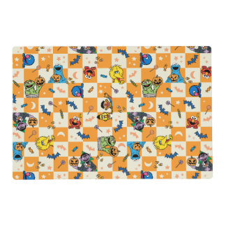 Sesame Street Halloween Checkered Pattern Placemat