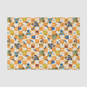 Sesame Street Halloween Checkered Pattern Tissue Paper