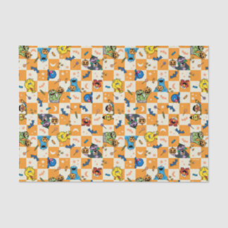 Sesame Street Halloween Checkered Pattern Tissue Paper