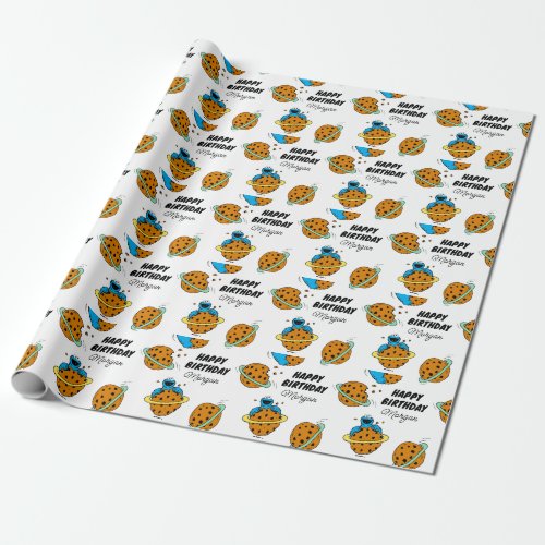 Sesame Street  Happy Birthday  Add Your Name Wrapping Paper