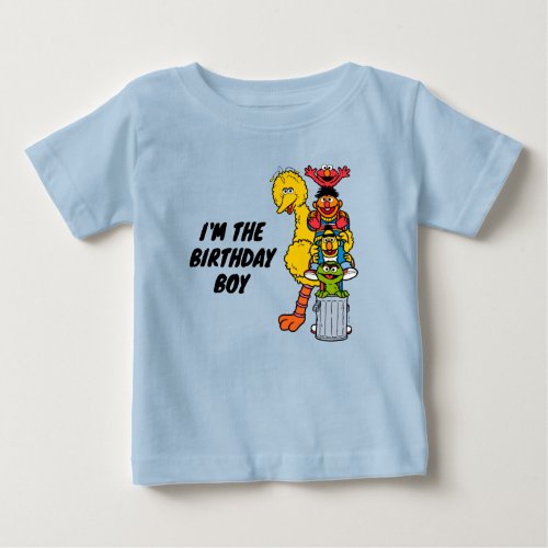 Sesame Street  Happy Birthday Pals Birthday Baby T_Shirt