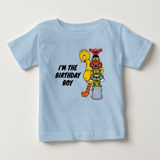 Sesame Street | Happy Birthday Pals Birthday Baby T-Shirt (Front)