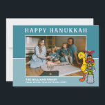 Sesame Street | Happy Hanukkah Holiday Card<br><div class="desc">Celebrate the season with this cute Sesame Street Hanukkah card. Personalize with photo and names!</div>