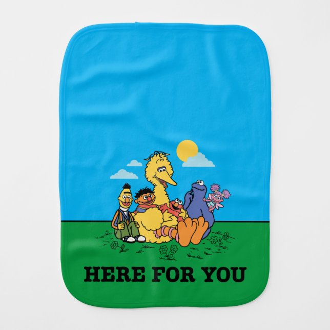 Sesame Street | Here For You Baby Burp Cloth (Front)