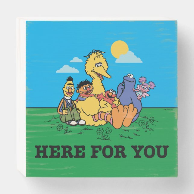 Sesame Street | Here For You Wooden Box Sign (Front Horizontal)