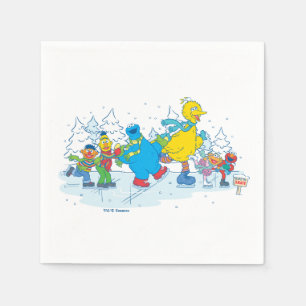 Sesame Street   Ice Skating Friends Napkins