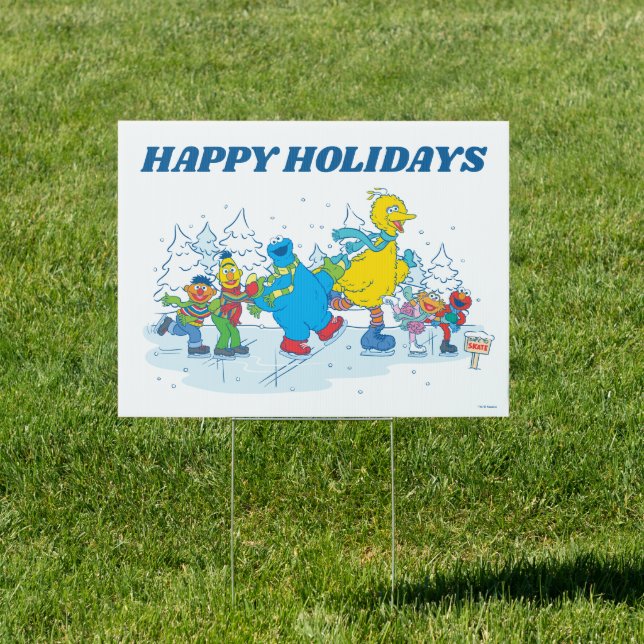 Sesame Street | Ice Skating Friends Sign (Insitu)