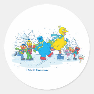 Sesame Street   Ice Skating Friends Sticker