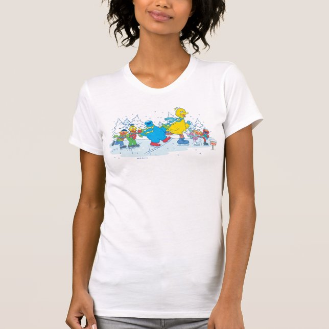 Sesame Street | Ice Skating Friends T-Shirt (Front)