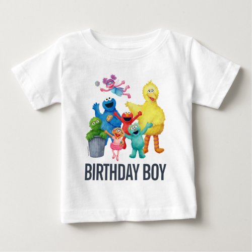 Sesame Street Illustration  Birthday Boy Baby T_Shirt