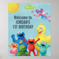 Sesame Street Illustration Birthday Welcome