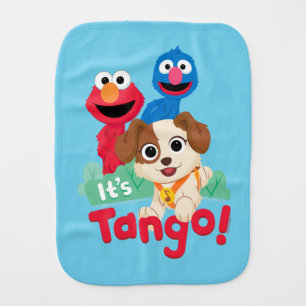 Sesame Street   It's Tango With Elmo & Grover Baby Burp Cloth