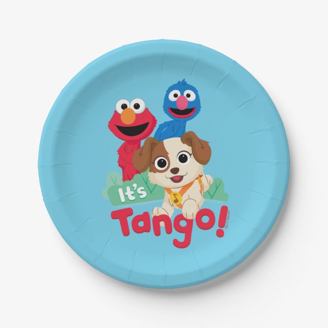 Sesame Street | It's Tango With Elmo & Grover Paper Plates (Front)