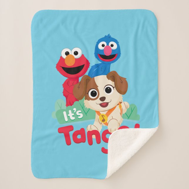Sesame Street | It's Tango With Elmo & Grover Sherpa Blanket (Front)