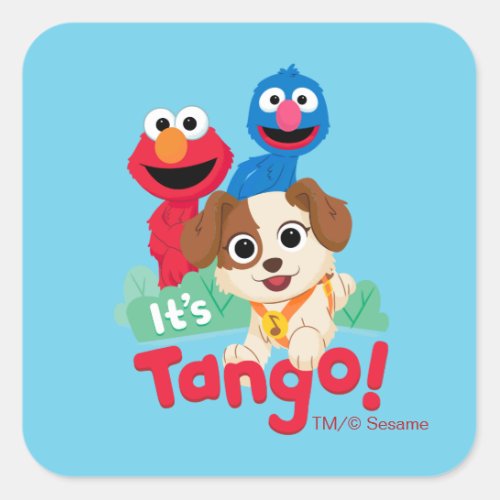 Sesame Street  Its Tango With Elmo  Grover Square Sticker