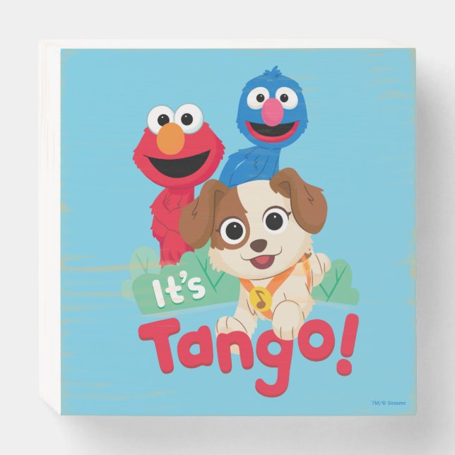 Sesame Street | It's Tango With Elmo & Grover Wooden Box Sign (Front Horizontal)