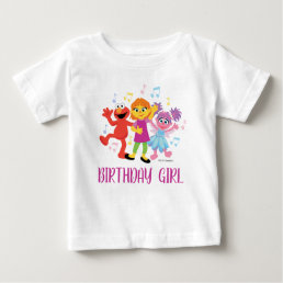 Sesame Street | Julia, Elmo &amp; Abby - Birthday Baby T-Shirt