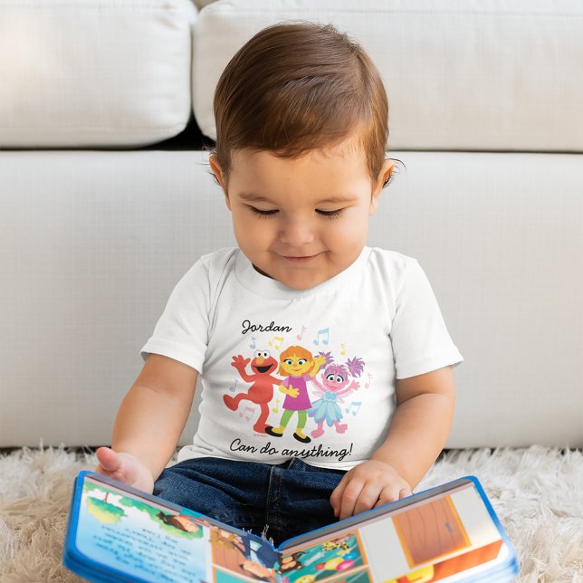 Sesame Street | Julia, Elmo & Abby Dancing Baby T-Shirt (Creator Uploaded)