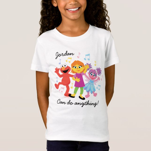 Sesame Street | Julia, Elmo & Abby Dancing T-Shirt (Front)