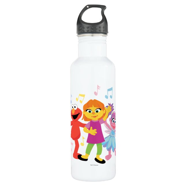 Sesame Street | Julia, Elmo & Abby Dancing Water Bottle (Front)