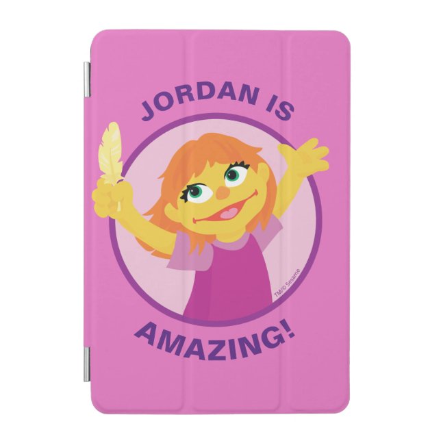 Sesame Street | Julia Holding Feather iPad Mini Cover (Front)