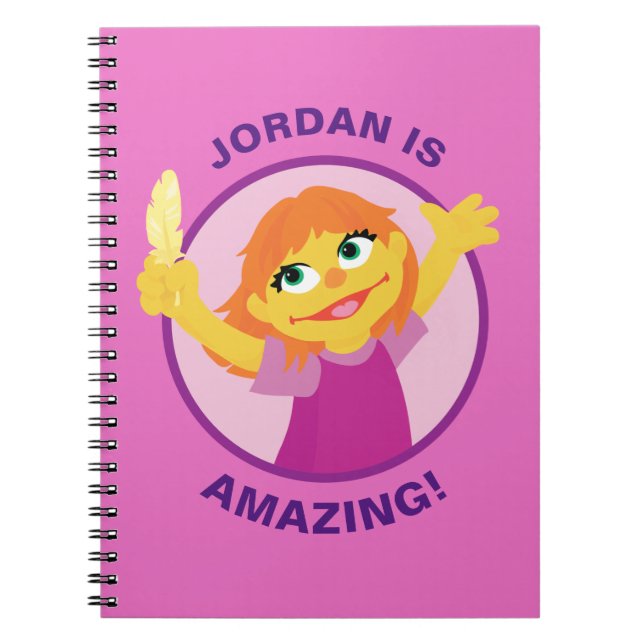Sesame Street | Julia Holding Feather Notebook (Front)
