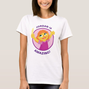 Sesame Street   Julia Holding Feather T-Shirt
