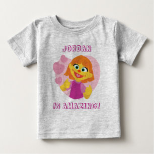 Sesame Street   Julia Pink Heart Baby T-Shirt