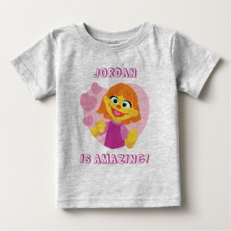 Sesame Street | Julia Pink Heart Baby T-Shirt