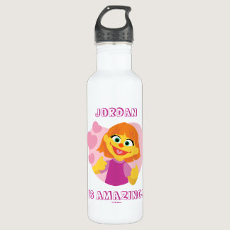 Sesame Street | Julia Pink Heart Stainless Steel Water Bottle