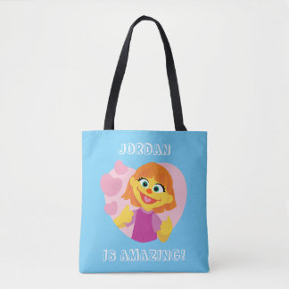 Sesame Street | Julia Pink Heart Tote Bag