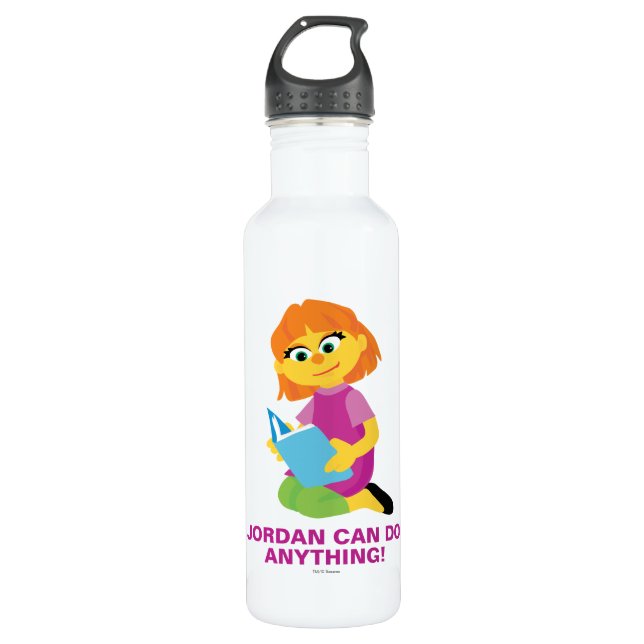 Sesame Street | Julia Reading a Book Stainless Steel Water Bottle (Front)