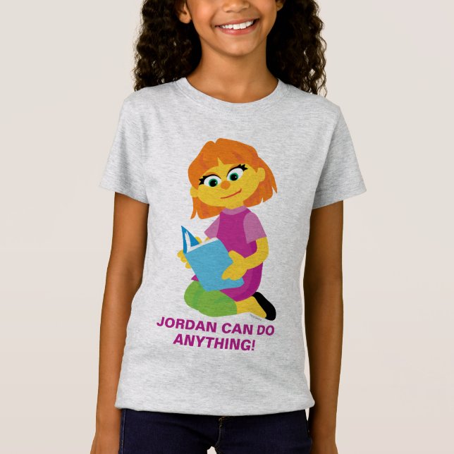 Sesame Street | Julia Reading a Book T-Shirt (Front)