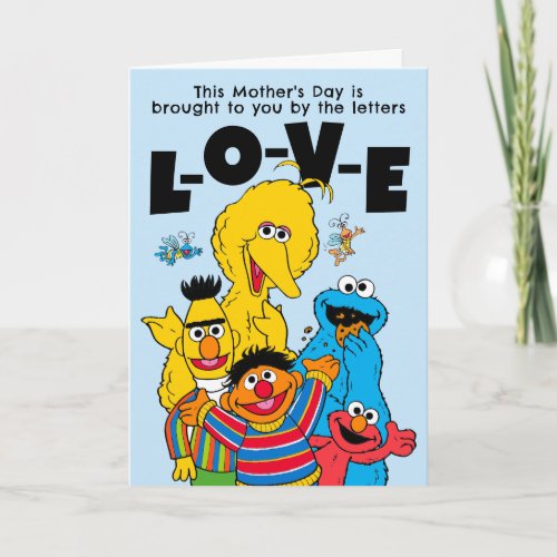 Sesame Street "L-O-V-E" Mother's Day Holiday Card