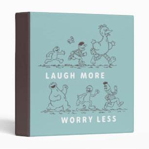 Sesame Street Laugh More Worry Less 3 Ring Binder