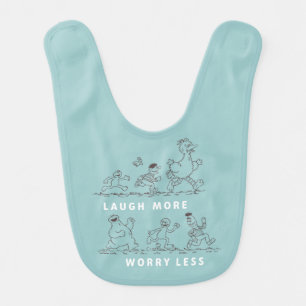 Sesame Street Laugh More Worry Less Baby Bib
