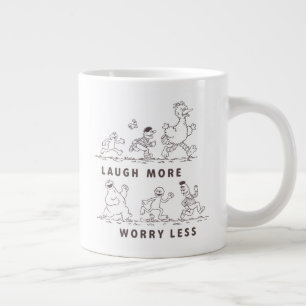 Sesame Street Laugh More Worry Less Giant Coffee Mug