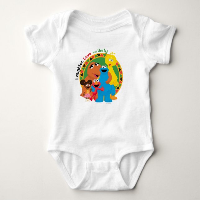 Sesame Street | Laughter, Love, & Unity Baby Bodysuit (Front)