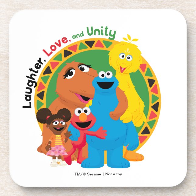 Sesame Street | Laughter, Love, & Unity Beverage Coaster (Front)