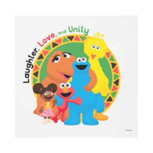 Sesame Street Laughter, Love, & Unity Metal Print