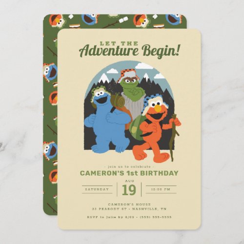 Sesame Street  Let the Adventure Begin Birthday Invitation