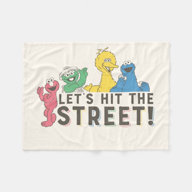 Sesame Street | Let's Hit the Street! Fleece Blanket (Front (Horizontal))