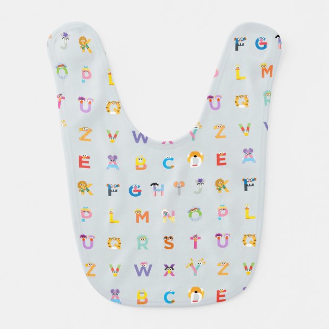 Sesame Street | Letters of the Alphabet Baby Bib (Front)