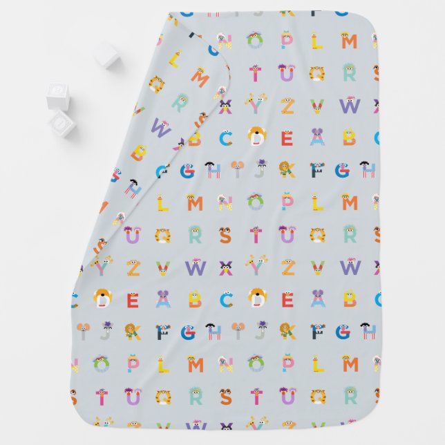 Sesame Street | Letters of the Alphabet Baby Blanket (In Situ)
