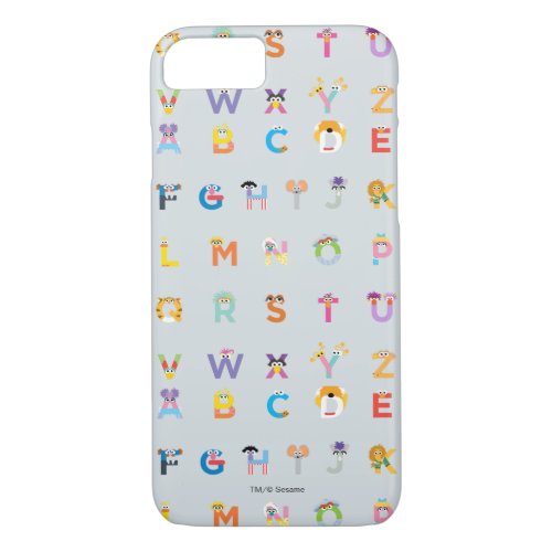 Sesame Street  Letters of the Alphabet iPhone 87 Case