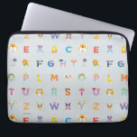 Sesame Street | Letters of the Alphabet Laptop Sleeve<br><div class="desc">This cute graphic features all your favorite Sesame Street characters in the form of the Alphabet.  © 2021 Sesame Workshop. www.sesamestreet.org</div>