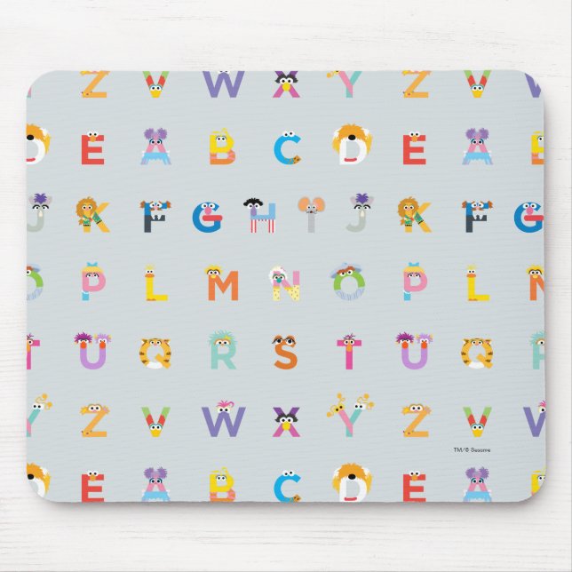 Sesame Street | Letters of the Alphabet Mouse Pad (Front)