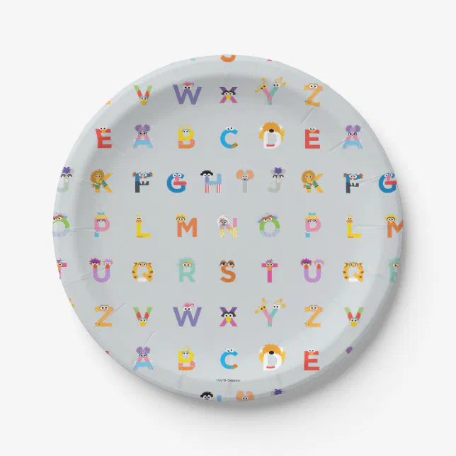 Sesame Street | Letters of the Alphabet Paper Plates | Zazzle