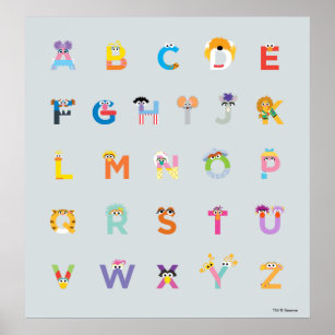Sesame Street   Letters of the Alphabet Poster