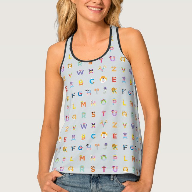 Sesame Street | Letters of the Alphabet Tank Top (Front)